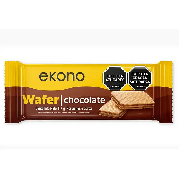 GALLETA CHOCOLATE WAFER EKONO*117GR