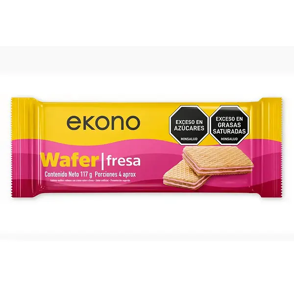 GALLETA FRESA WAFER EKONO*117GR