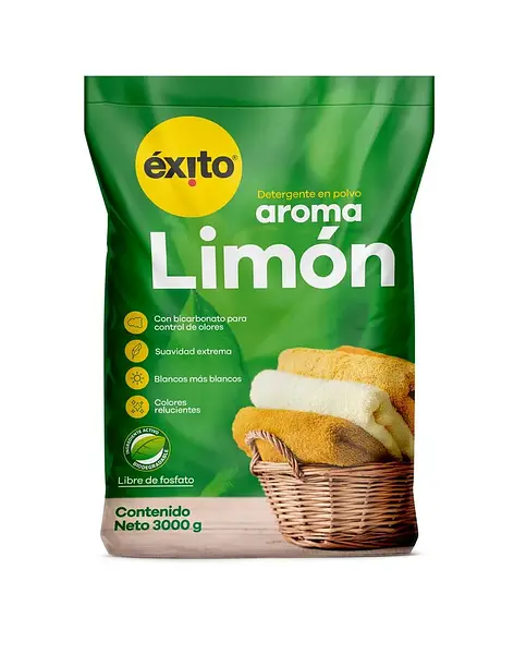 DETERGENTE POLVO LIMON EXITO * 3000G