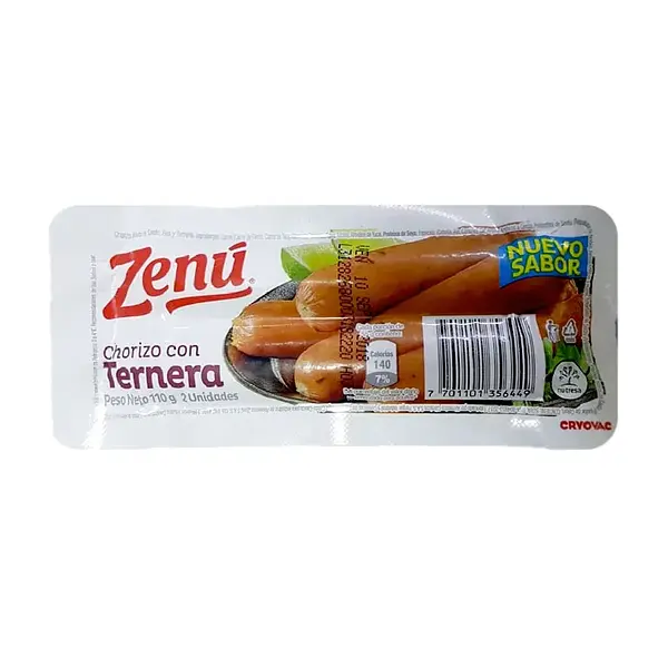 CHORIZO TERNERA ZENU *110GR *2U