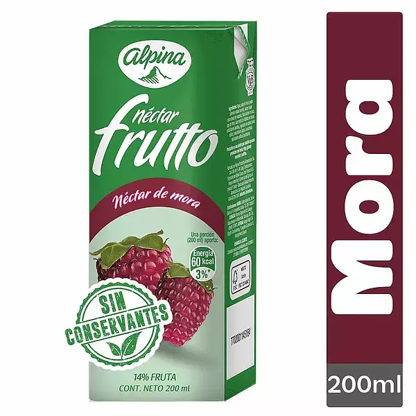 JUGO NECTAT MORA FRUTTO ALPINA*200ML