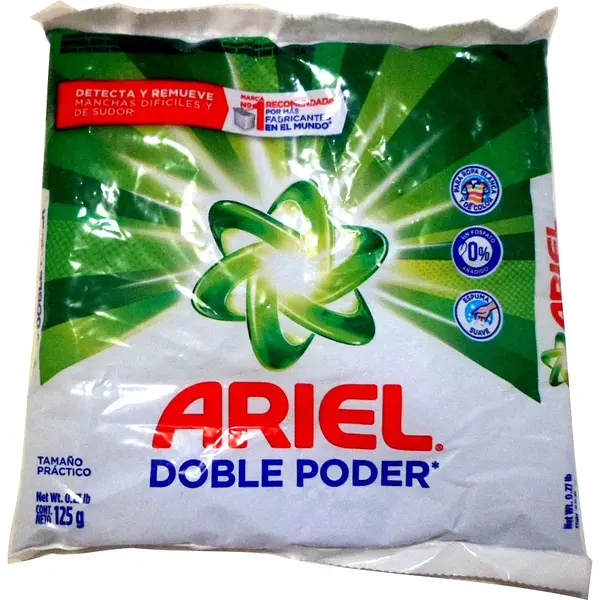 DETERGENTE POLVO DOBLE PODER ARIEL*125G
