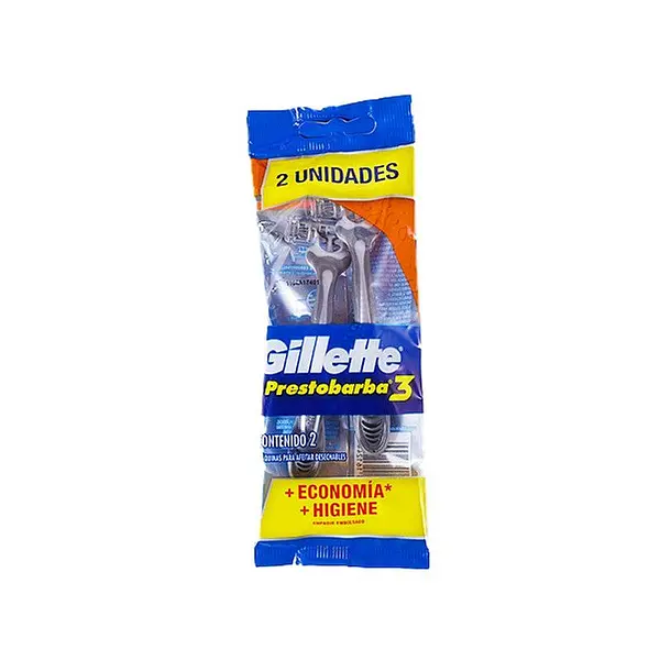 PRESTOBARBA GILLETTE 3 HOJAS *2 UND