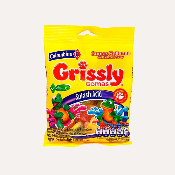 GOMA SPLASH ACIDO GRISSLY*90G