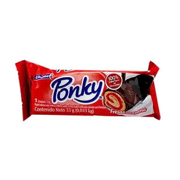 PONQUE FRUTOS ROJO PONKY COLOMBINA*33GR