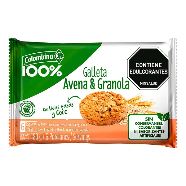 GALLETA AVENA COLOMBINA *6UND