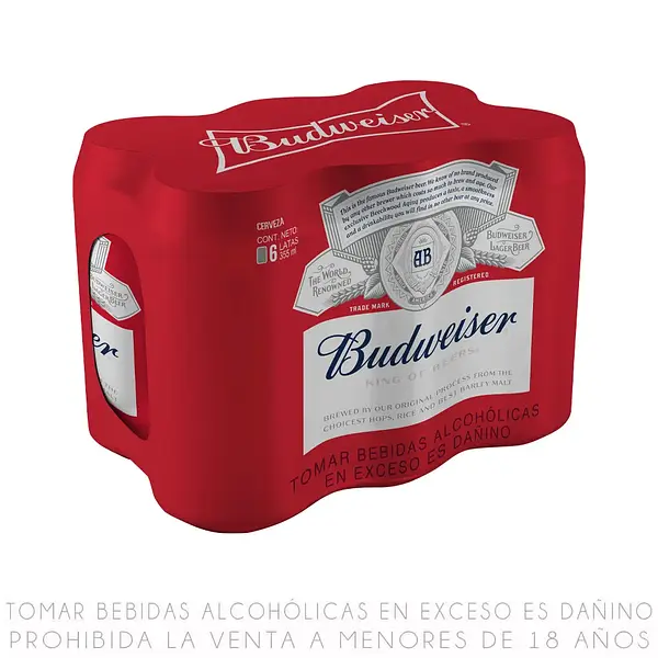 CERVEZA ORIGINAL BUDWEISER*6U*355ML