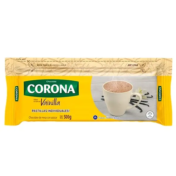 CHOCOLATE MESA VAINILLA CORONA*500GR