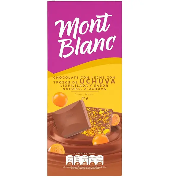 CHOCOLATINA UCHUA MONTBLANC* 80GR