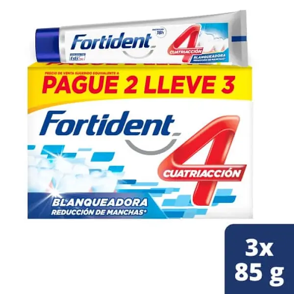 CREMA DENTAL BLANQUEADORA FORTIDENT*85*3