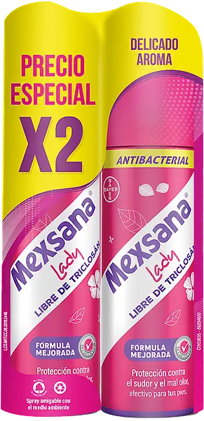 DESODORANTE PIES LADY MEXSANA*260ML*2U