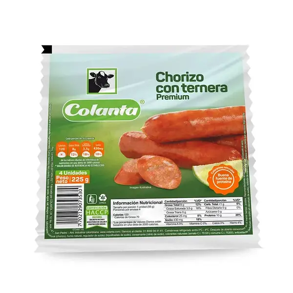 CHORIZO TERNERA COLANTA*4U