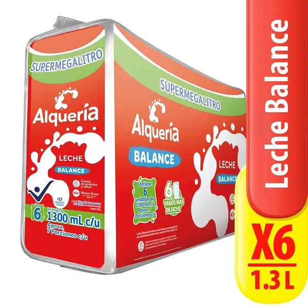 LECHE LIQUIDA BALANCE ALQUERIA*1.3 ML*6