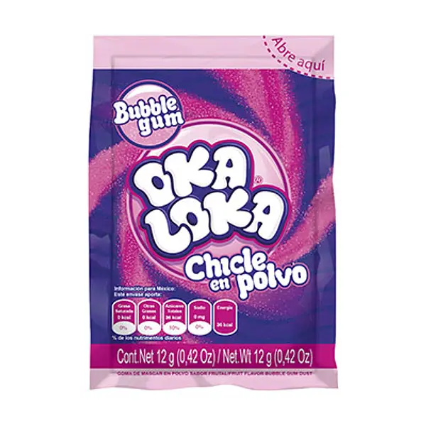 CARAMELO CHICLE POLVO OKA LOKA*12G