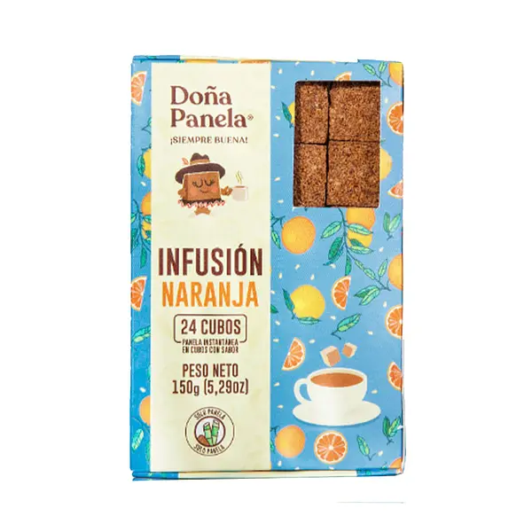 PANELA CUBOS NARANJA DOÑA PANELA*24U