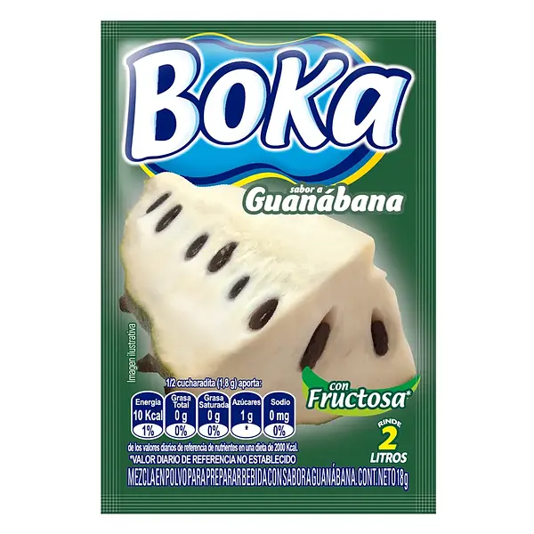 REFRESCO POLVO GUANABANA BOKA*18G