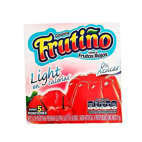 GELATINA FRUTOS ROJOS LIGHT FRUTIÑO*11G
