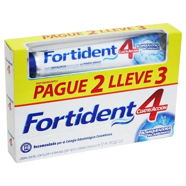 CREMA DENTAL BLANQUEADORA FORTIDENT*3U