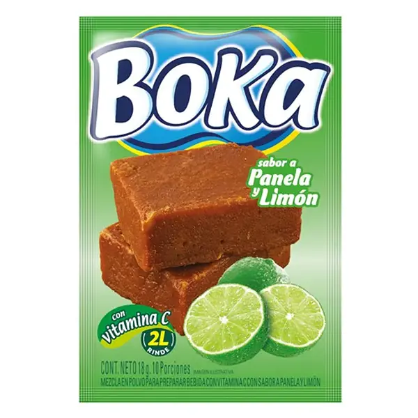 REFRESCO POLVO PANELA/LIMON BOKA *18 GR