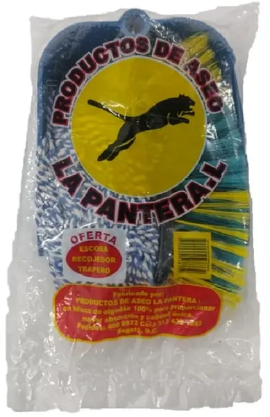 ESCOBA+TRAPERO+RECOGEDOR LA PANTERA*3U