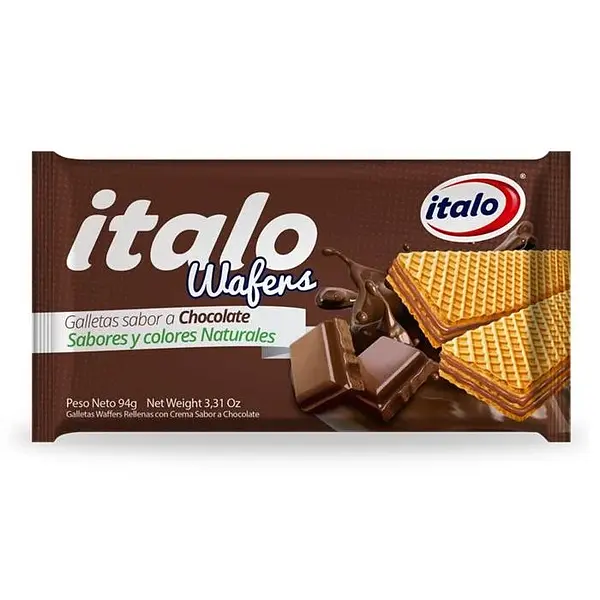 GALLETA CHOCOLATE WAFER ITALO*94GR