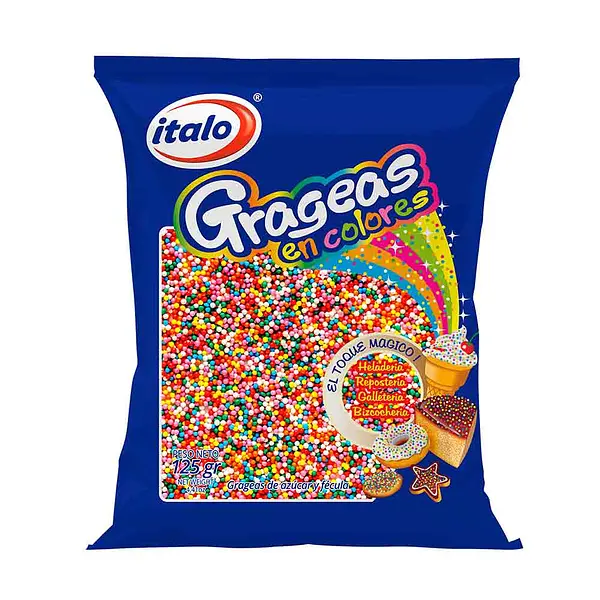 GRAGEAS COLORES ITALO*125GR