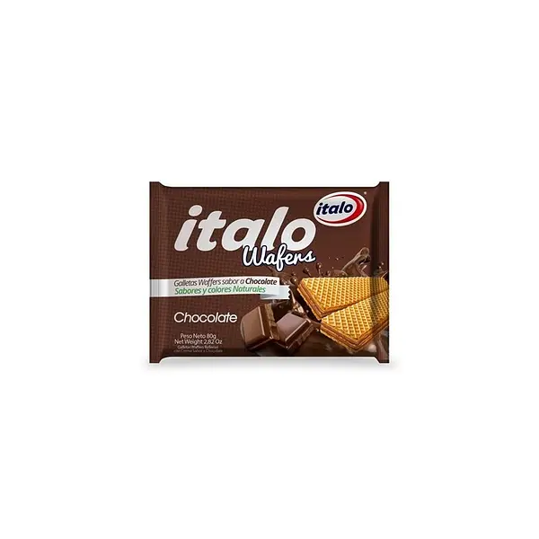 GALLETA CHOCOLATE WAFER ITALO*80GR