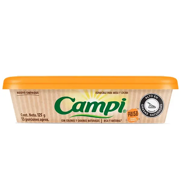 MARGARINA ESPARCIBLE CAMPI PAISA*125GR