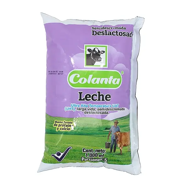 LECHE LIQUIDA DESLACTOSADA COLANTA *1L