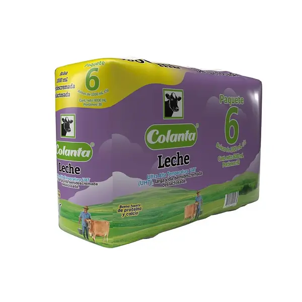 LECHE LIQUIDA DESLACTOSADA COLANTA *1L*6U