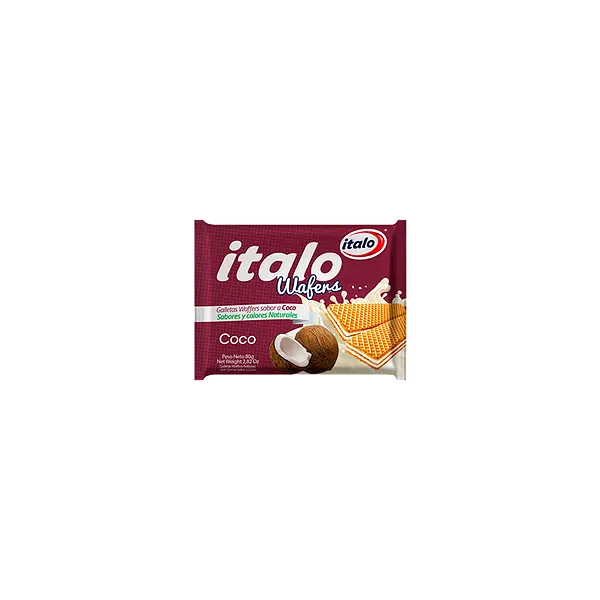 GALLETA COCO WAFER ITALO*80GR