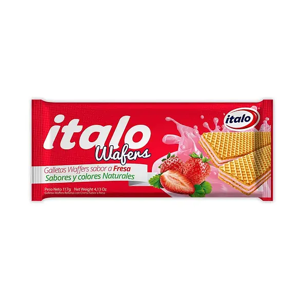 GALLETA FRESA WAFER ITALO*117GR