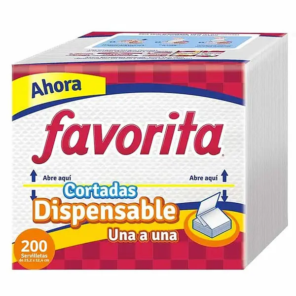 SERVILLETA DISPENSADOR FAVORITA*200UN