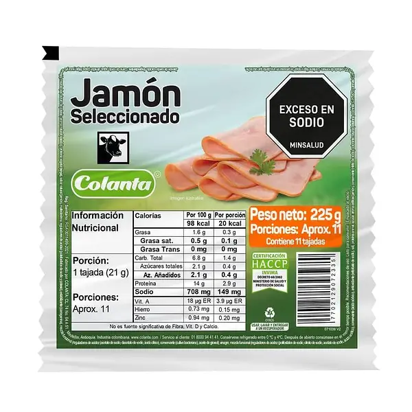JAMON CERDO COLANTA*225G