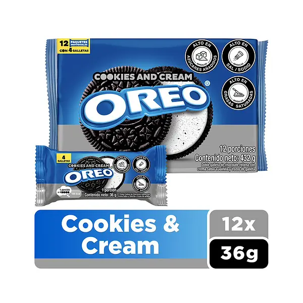 GALLETA COOKIES OREO*12U