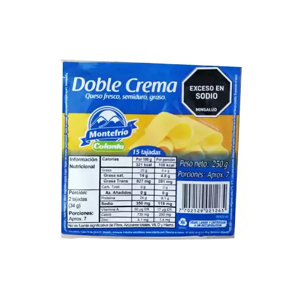 QUESO TAJADO MOZARELLA MONTEFRIO*250G