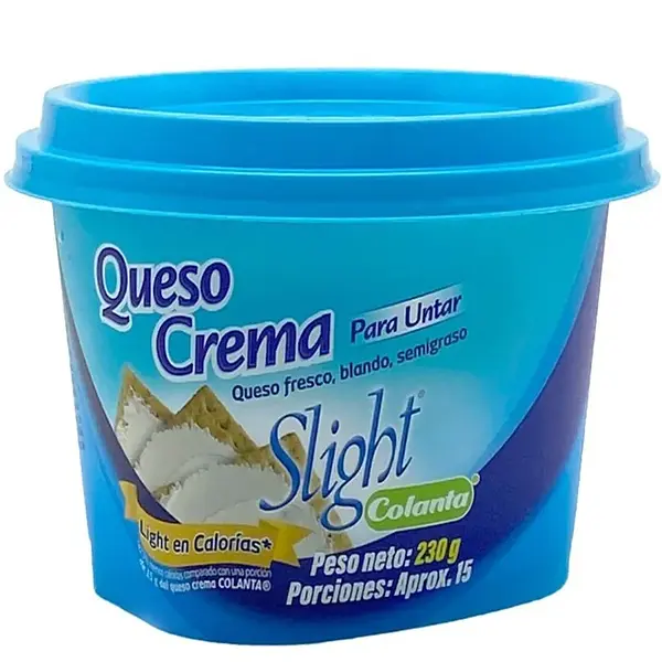 QUESO CREMA SLIGHT COLANTA *230GR