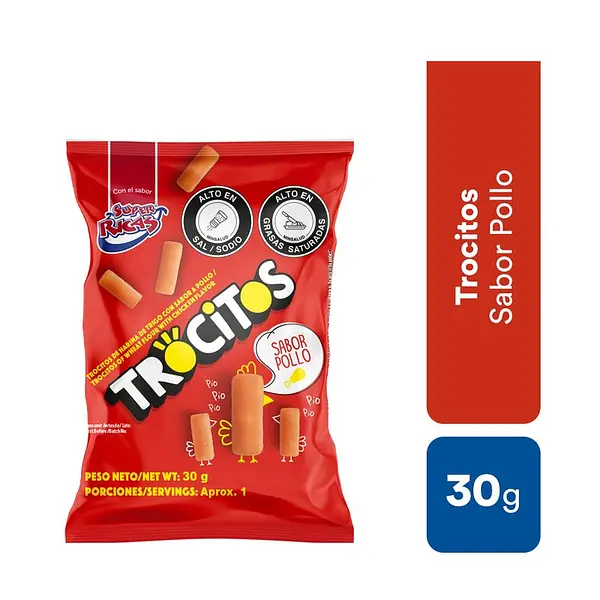 SNACK TROCITOS POLLO SUPER RICAS *32GR