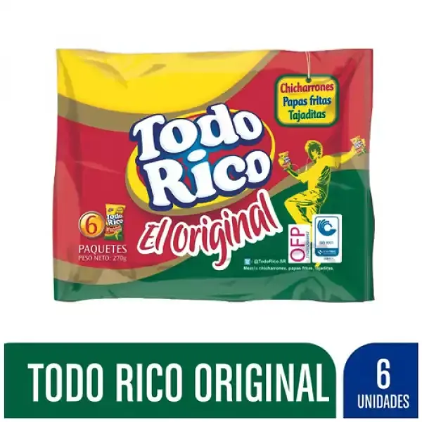 SNACK TODO RICO ORIGINAL *45G * 6UN