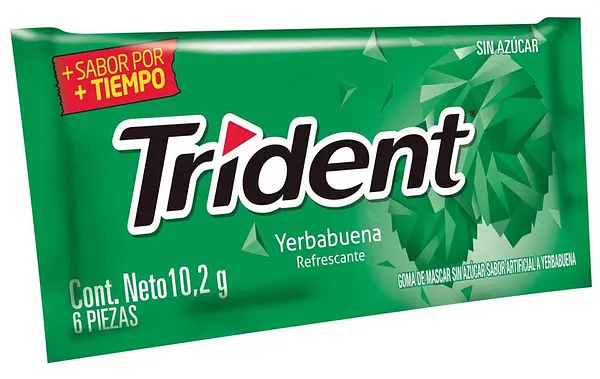 CHICLE YERBABUENA TRIDENT *10.2GR