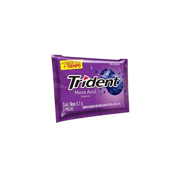 CHICLE MORA AZUL TRIDENT *3U