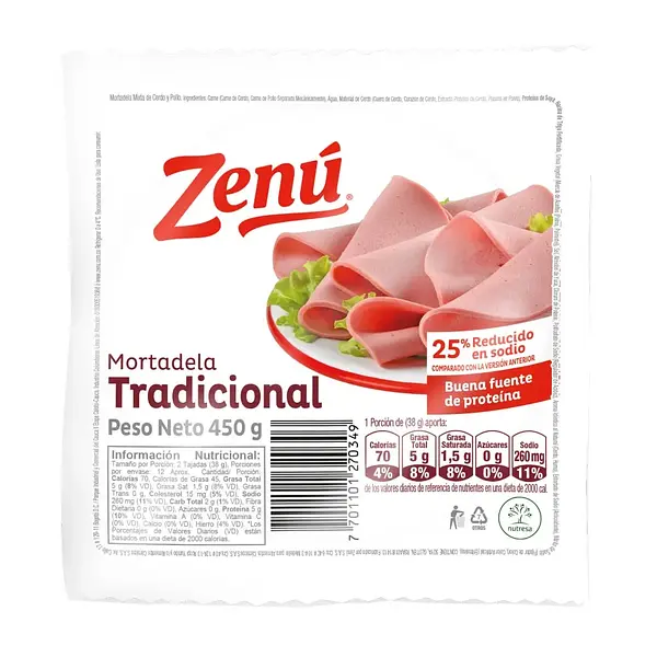 MORTADELA TRADICIONAL ZENU*450G