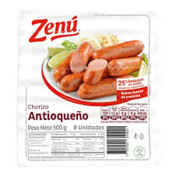 CHORIZO ANTIOQUEÑO ZENU* 500G