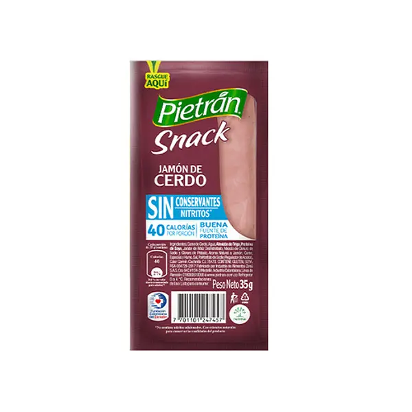 JAMON CERDO PREMIUM SNACK PIETRAN*35G