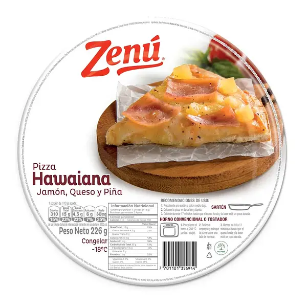 PIZZA HAWAIANA ZENU *226 GR