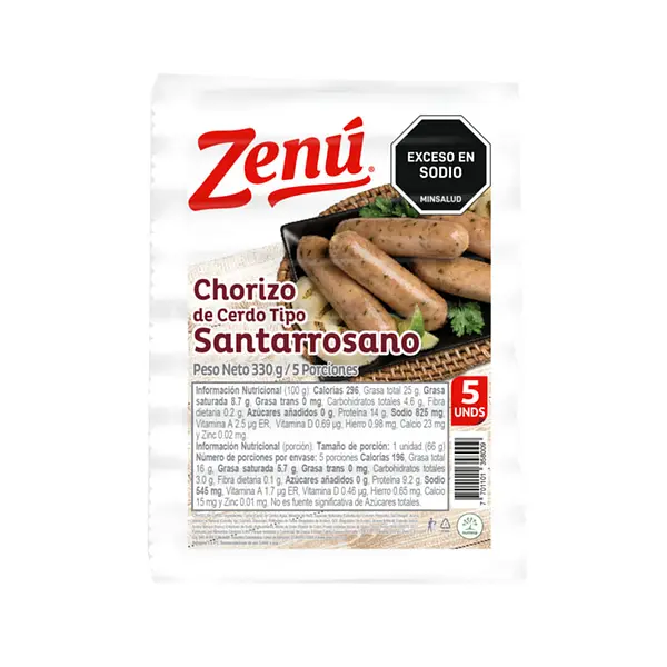 CHORIZO SANTARROSANO ZENU*330G