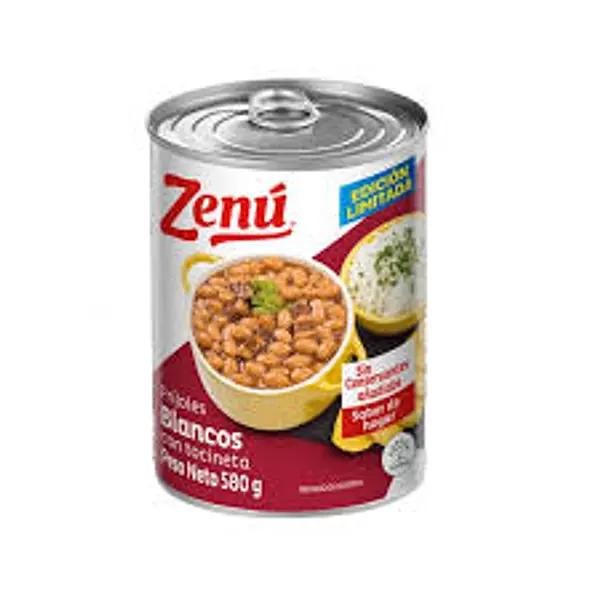 FRIJOL BLANCO/TOCINETA ZENU*580G