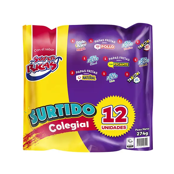 SNACK PAPA SURTIDA SUPER RICAS*12U