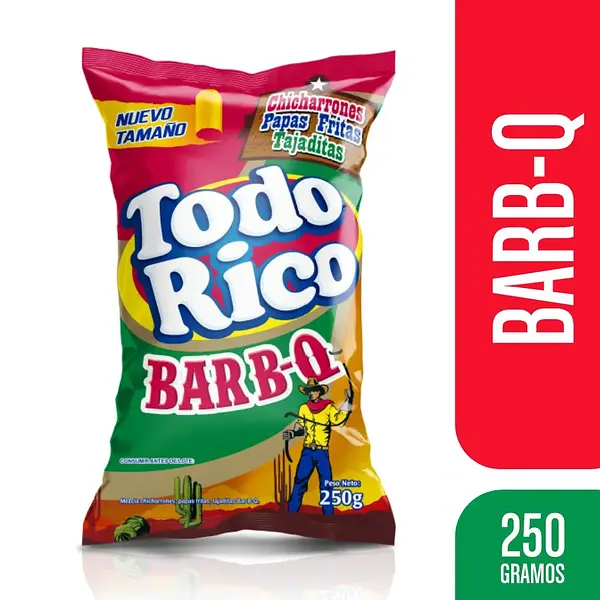 SNACK TODO RICO BAR BQ *250G