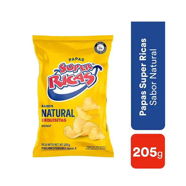 SNACK PAPA NATURAL SUPER RICAS*205GR